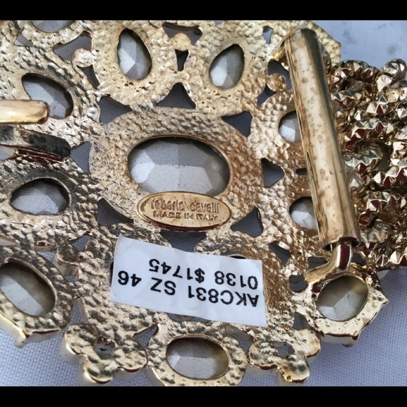 Roberto CAVALLI NWT LUXURY EXTRAVAGANZA DESIGNER GOLD BELT - Picture 3 of 7